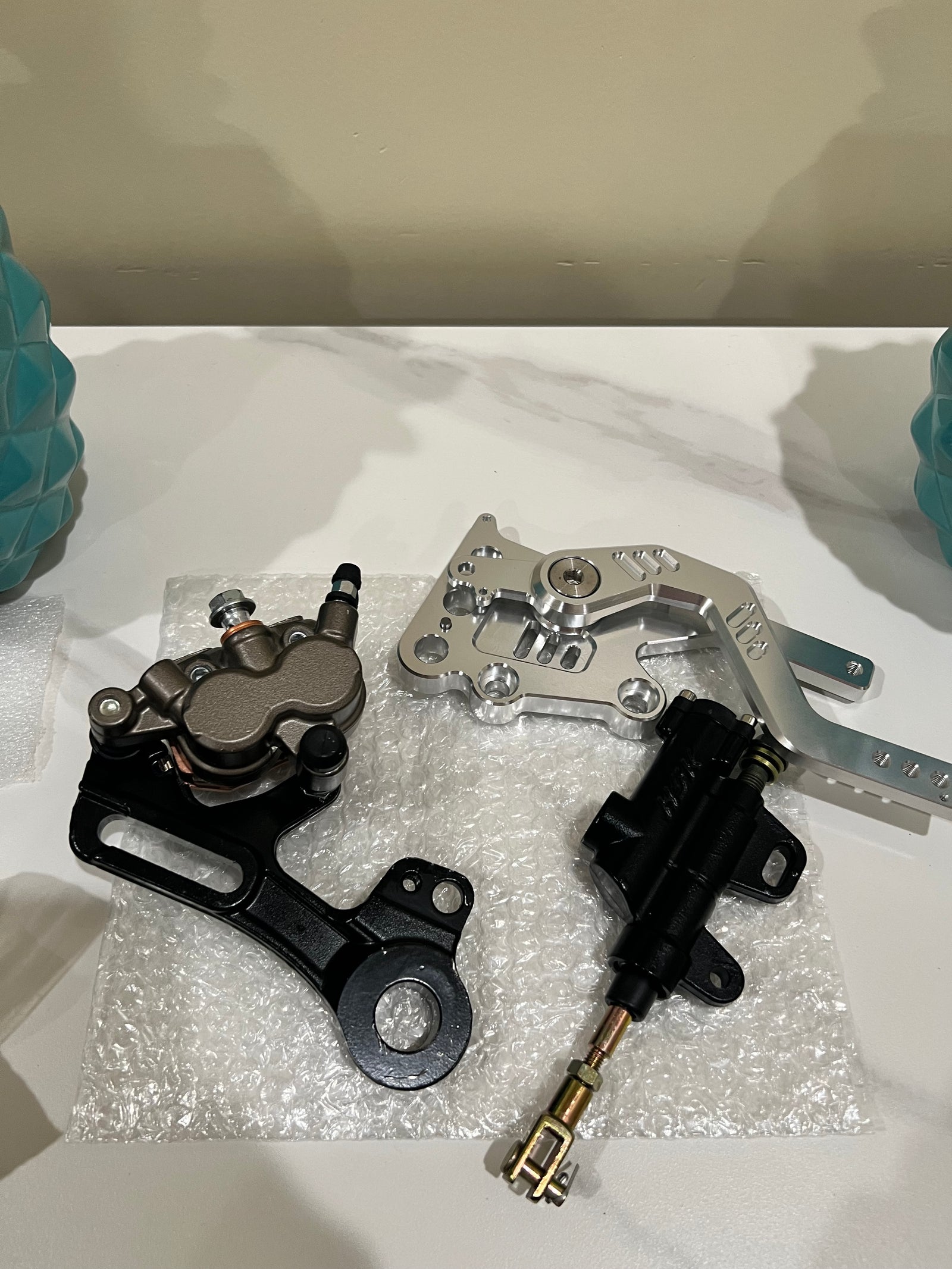 Silver Ultra Bee footbrake pedal, caliper and master cylinder kit