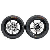 Black and chrome Tuttio Yozma Strike supermoto wheel set